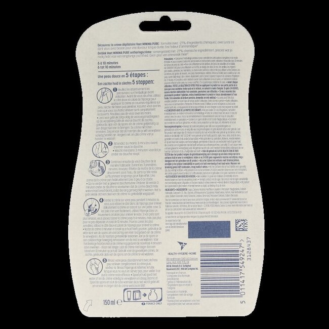 Veet Crème dépilatoire sous la douche peau sensible 150 ml