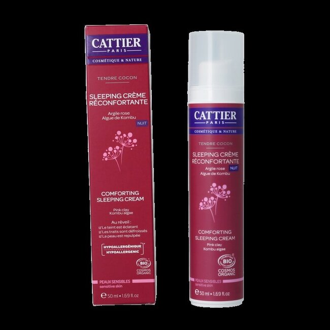Cattier Nachtcreme kalmerend gevoelige huid 50 Milliliter
