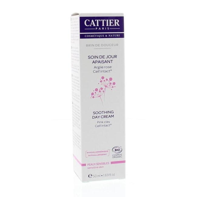 Cattier Dagcreme kalmerend gevoelige huid 50 Milliliter