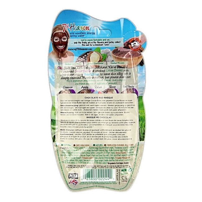 Masque visage Montagne 7th Heaven Chocolate Mud 20 g