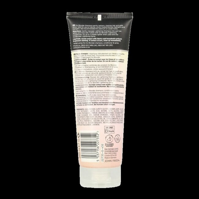John Frieda Sheer blonde shampoo go blonder 250 Milliliter