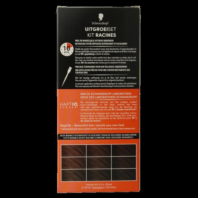 Kit de retouche racines Schwarzkopf Vital châtain clair/châtain moyen R1 11 ml