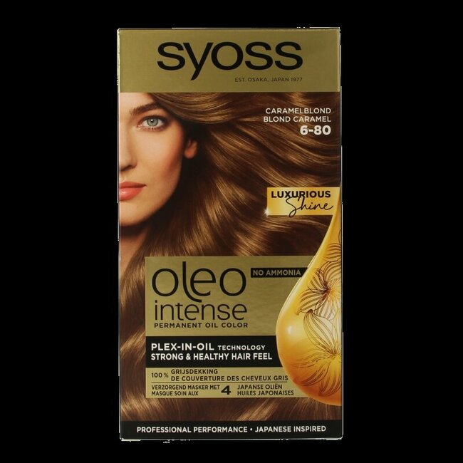 Color Oleo Intense 6-80 caramel blond haarverf  1 Set