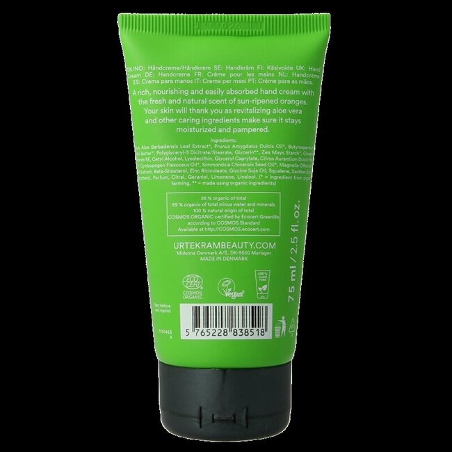 Urtekram Crème pour les mains aloe vera 75 ml