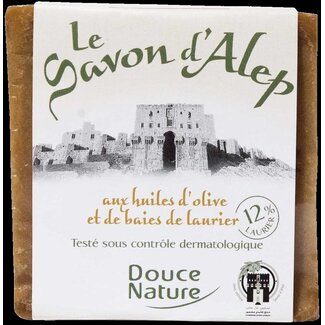 Douce Nature Zeep Aleppo blok 12% bio 200 Gram