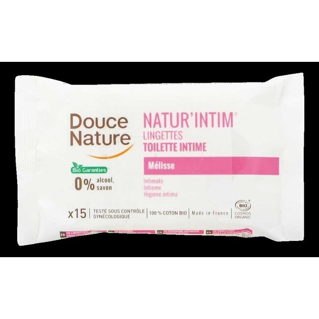 Intieme hygienische doekjes katoen bio 15 Stuks