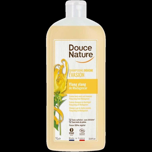 Douchegel & shampoo ylang ylang ontspannend bio 1 Liter