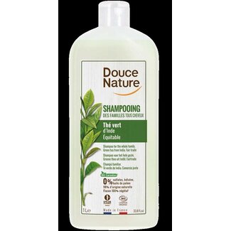 Douce Nature Shampoo glanzend haar met groene thee familie bio 1 Liter