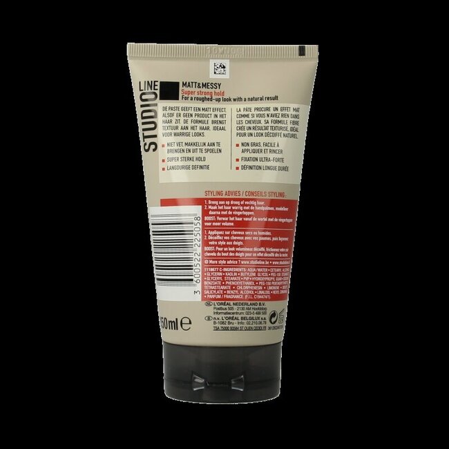 Studio Line Studio line matt & messy shine free fibre paste 150 Milliliter