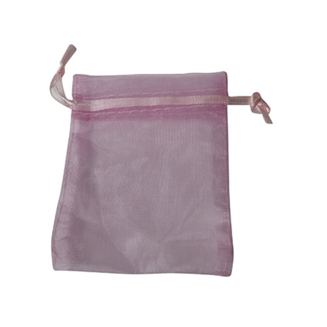 Organza buidel roze 1 Stuks
