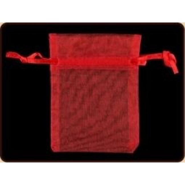 Organza buidel rood 1 Stuks