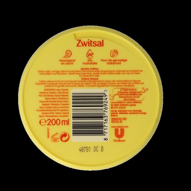 Zwitsal Crème Douce pot 200 ml