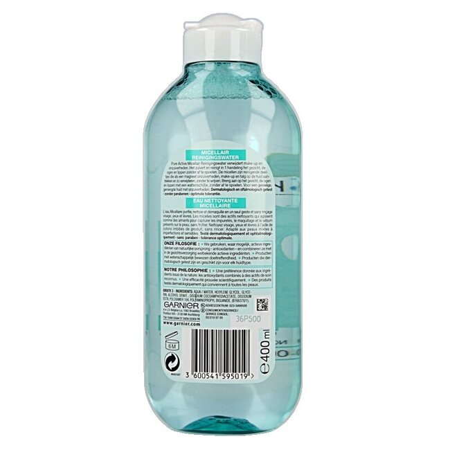 Garnier SkinActive pure active micellair reinigingswater 400 Milliliter