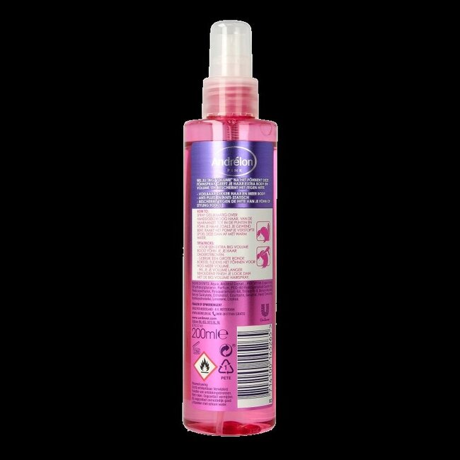 Spray brushing volume Andrelon Pink 200 ml