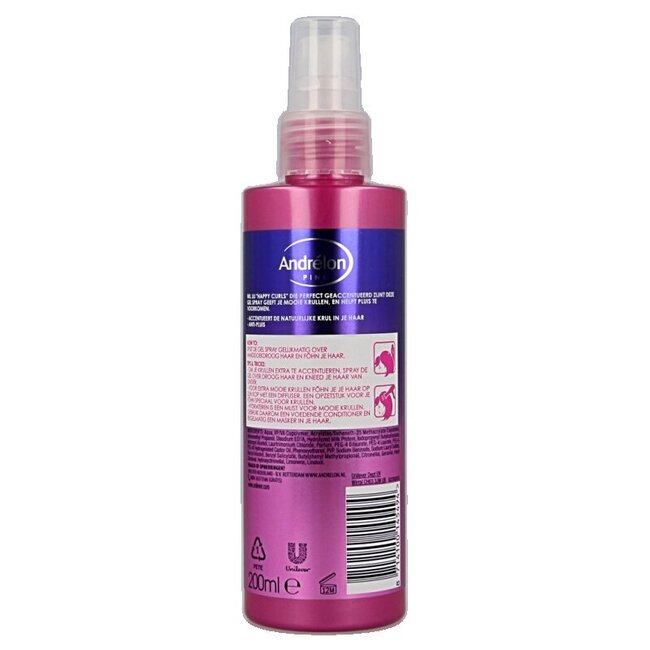 Andrelon Pink gelspray happy curls 200 Milliliter