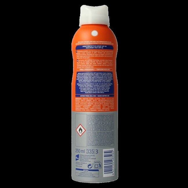 Ecran Sun milk spray invisible sport SPF50 250 Milliliter