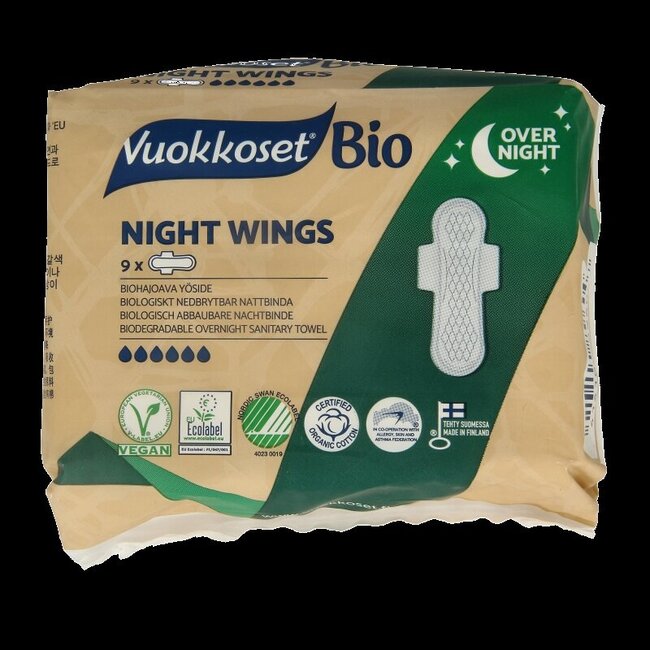 Bio Maandverband night wing 9 Stuks