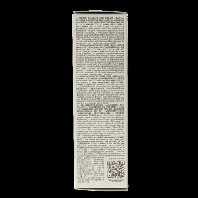 Alphanova Sun Sun getinte zonnebrand tegen zonne allergie SPF50 50 Gram