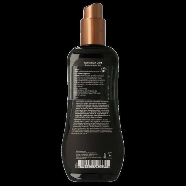 Australian Gold Gel accélérateur de bronzage foncé en spray avec bronzer 237 millilitres