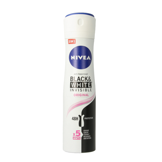 Deodorant invisible black & white spray original 150 Milliliter