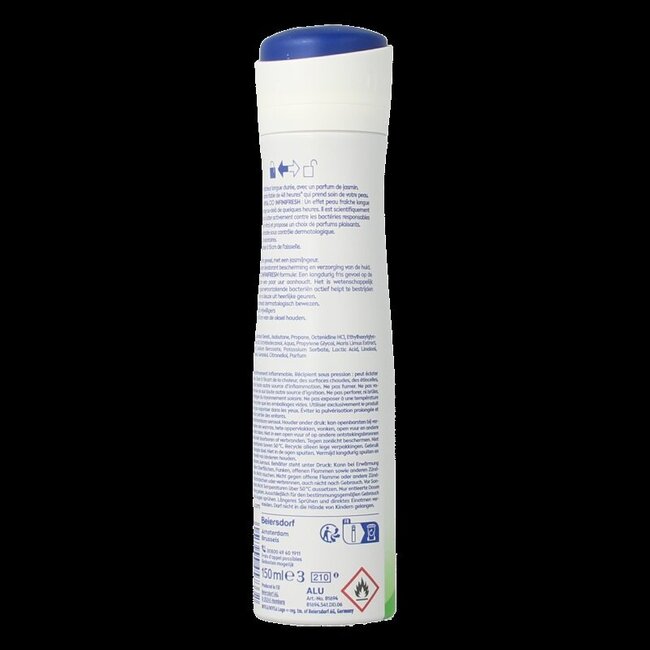 Nivea Déodorant spray fresh pure jasmin 150 ml