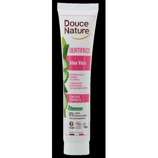 Douce Nature Tandpasta aloe vera voor gevoelig tandvlees bio 75 Milliliter