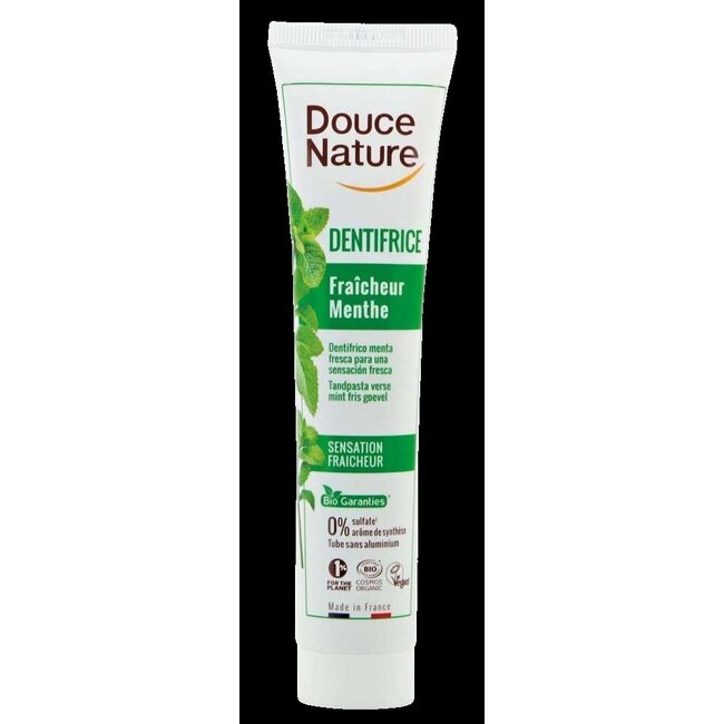 Douce Nature Tandpasta fris gevoel met verse munt bio 75 Milliliter