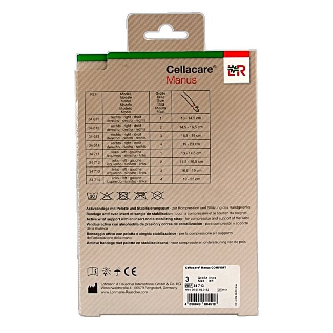 Orthèse de poignet Cellacare Manus Comfort gauche taille 3 1 pièce