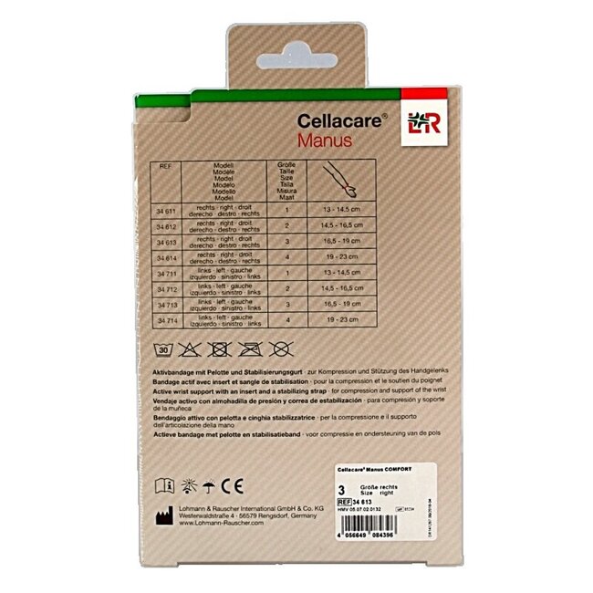 Cellacare Manus comfort polsbandage rechts maat 3  1 Stuks