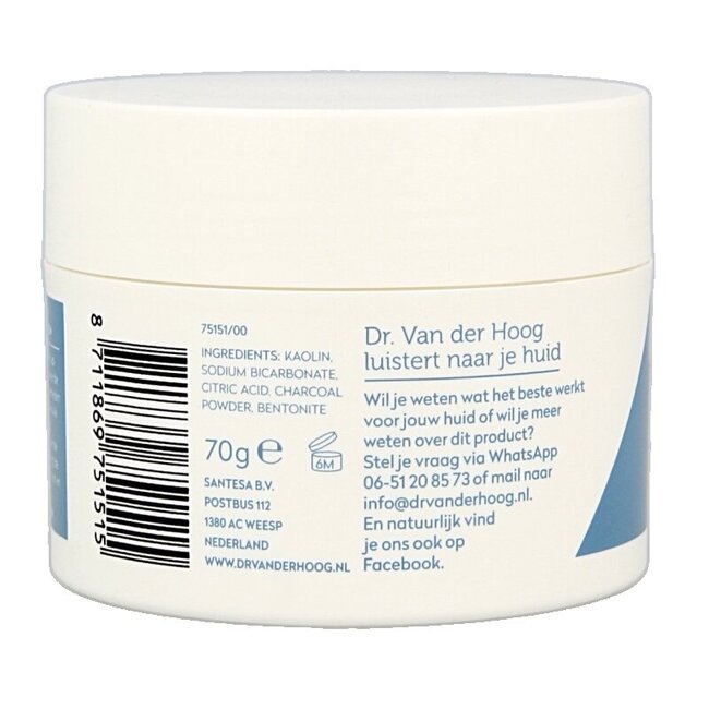 Dr. van der Hoog Poedermasker houtskool 70 Gram