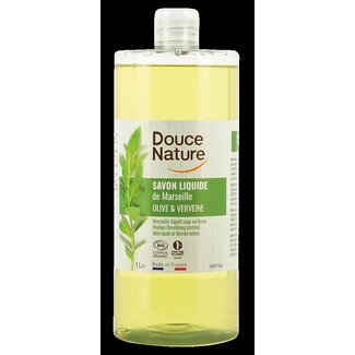 Douce Nature Douce Nature Zeep Marseille vloeibaar ijzerkruid/verbena bio 1 Liter