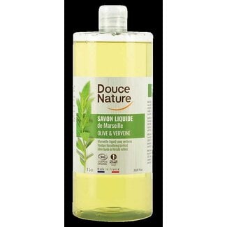 Douce Nature Zeep Marseille vloeibaar ijzerkruid/verbena bio 1 Liter