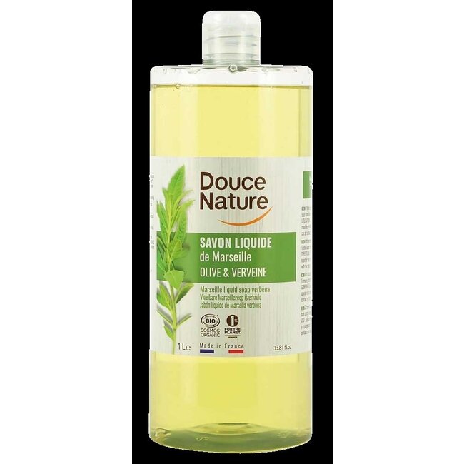 Douce Nature Zeep Marseille vloeibaar ijzerkruid/verbena bio 1 Liter