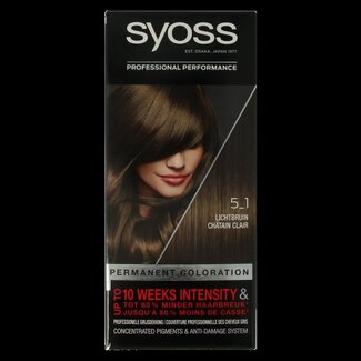Syoss Color baseline 5-1 lichtbruin haarverf  1 Set