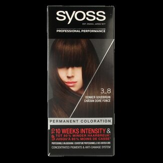 Syoss Syoss Color coloration permanente 3-8 Châtain Foncé Doré 1 Kit