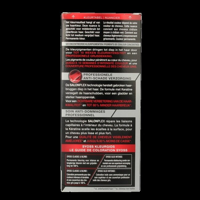Syoss Color coloration permanente 3-8 Châtain Foncé Doré 1 Kit