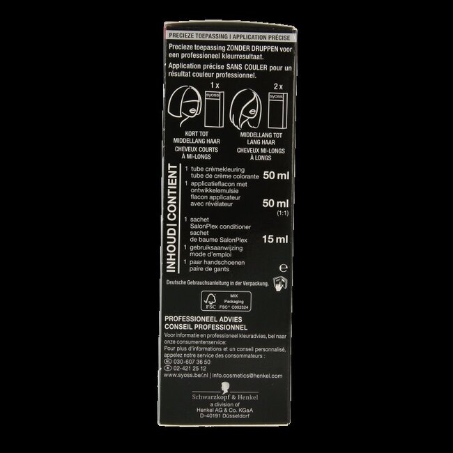 Syoss Color coloration permanente 3-1 châtain foncé 1 kit