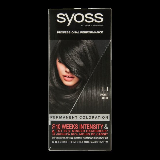 Syoss Color baseline 1-1 black haarverf  1 Set
