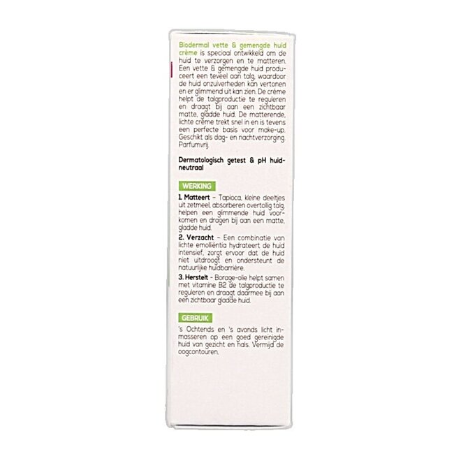 Biodermal Crème peaux grasses et mixtes 50 ml