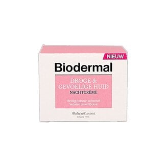 Biodermal Biodermal Nachtcreme droge en gevoelige huid 50 Milliliter