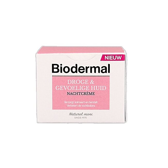 Biodermal Nachtcreme droge en gevoelige huid 50 Milliliter