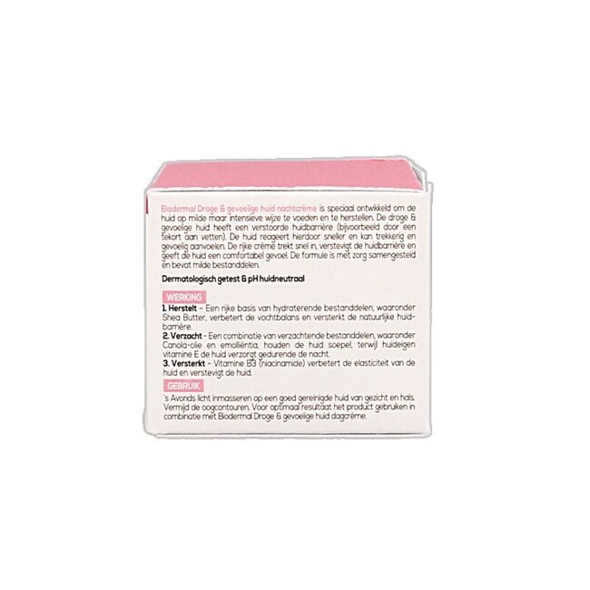 Biodermal Crème de nuit peaux sèches et sensibles 50 ml