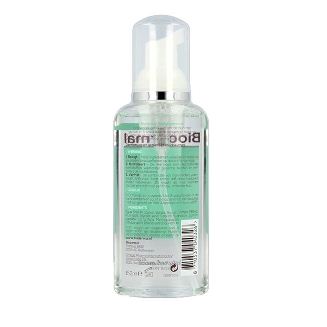 Mousse nettoyante Biodermal tous types de peaux 150 ml