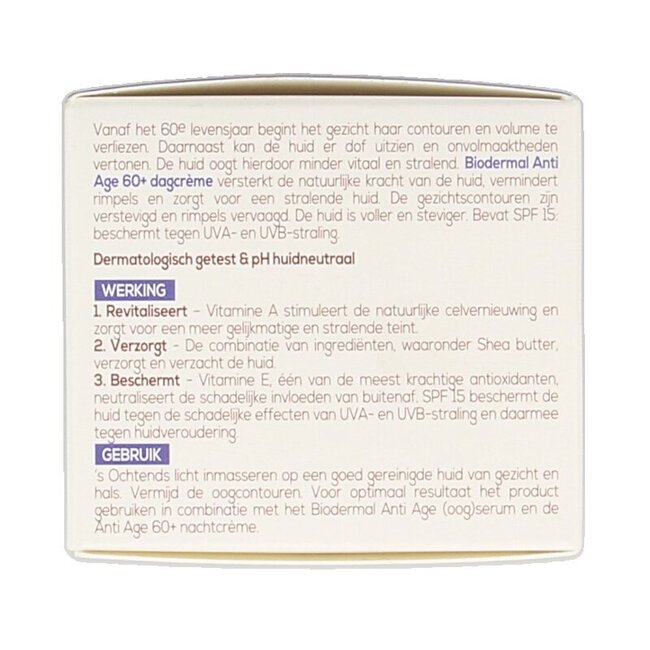 Biodermal Crème de jour anti-âge 60+ 50 ml
