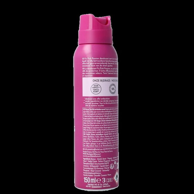 FA Deodorant spray pink passion 150 Milliliter