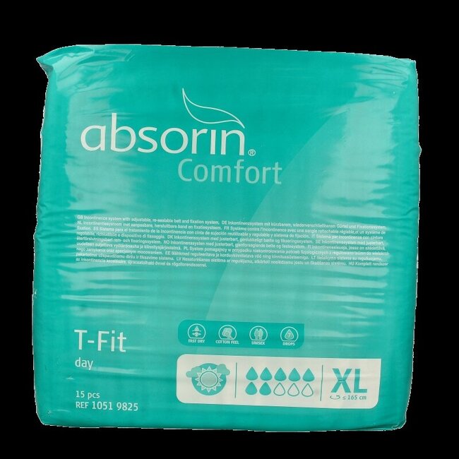 Absorin Comfort t-fit day taille XL 15 pièces