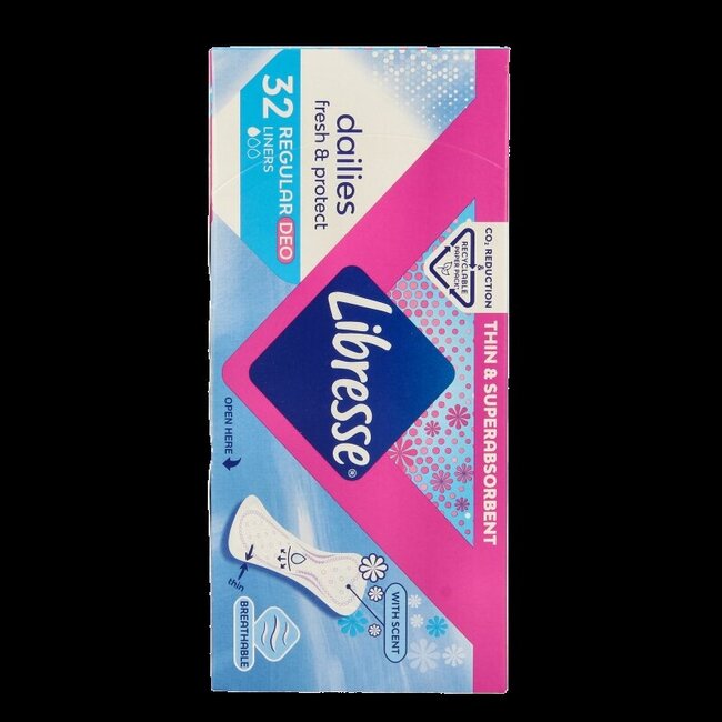 Libresse Inlegkruisjes daily fresh normaal deo fresh 32 Stuks