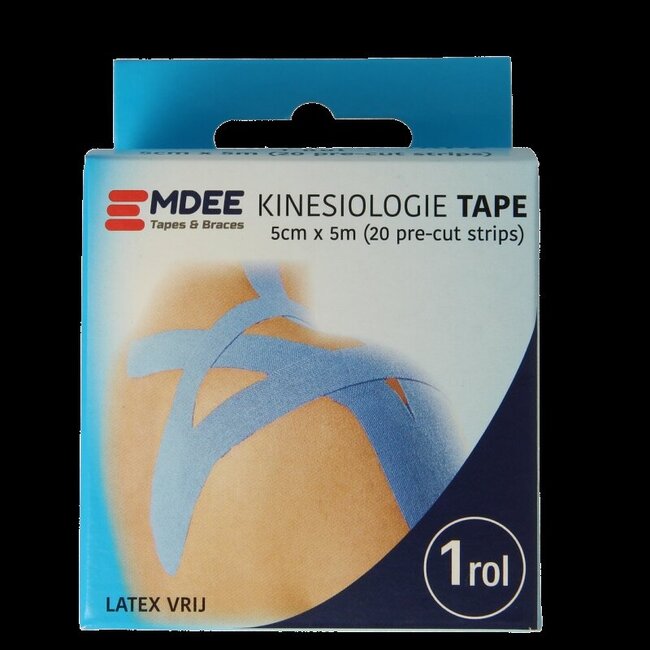 Kinesio tape blauw pre cut 1 Stuks
