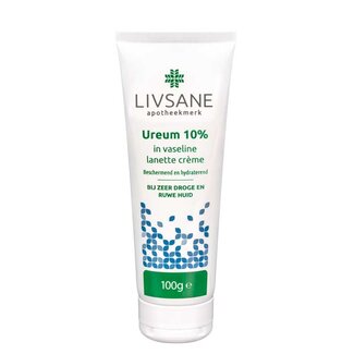 Livsane Ureum 10% in vaselinelanettecreme in tube 100 Gram