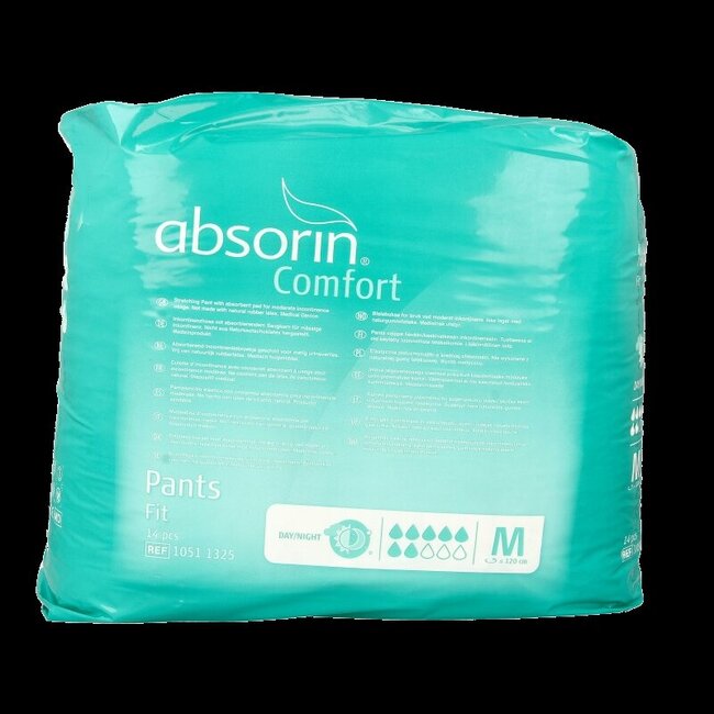 Absorin Comfort Pants Fit Taille M jusqu'à 120 cm 14 Pièces